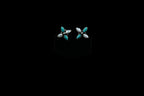 925 Silver flower Stud with Turquoise and fresh water pearl | Studs to Gift Women & Girls | With 925 Stamp & Certificate of Authenticity