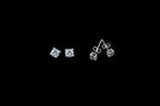 925 Silver Solitaire Stud Earrings | 92.5 Sterling Silver & Round Brilliant Cubic Zirconia Tops for Men / Women/Girls