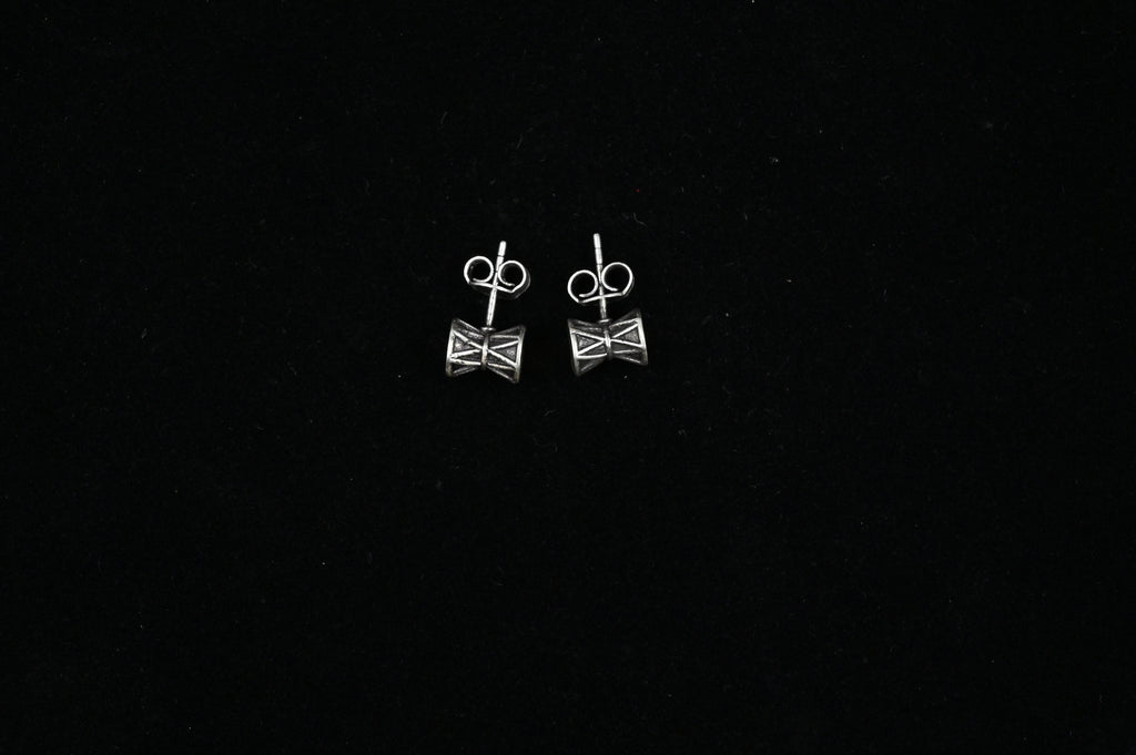 Pure Sterling Silver 925 Shiva Damroo (Damru) Earring Studs for Men & Women/Girls