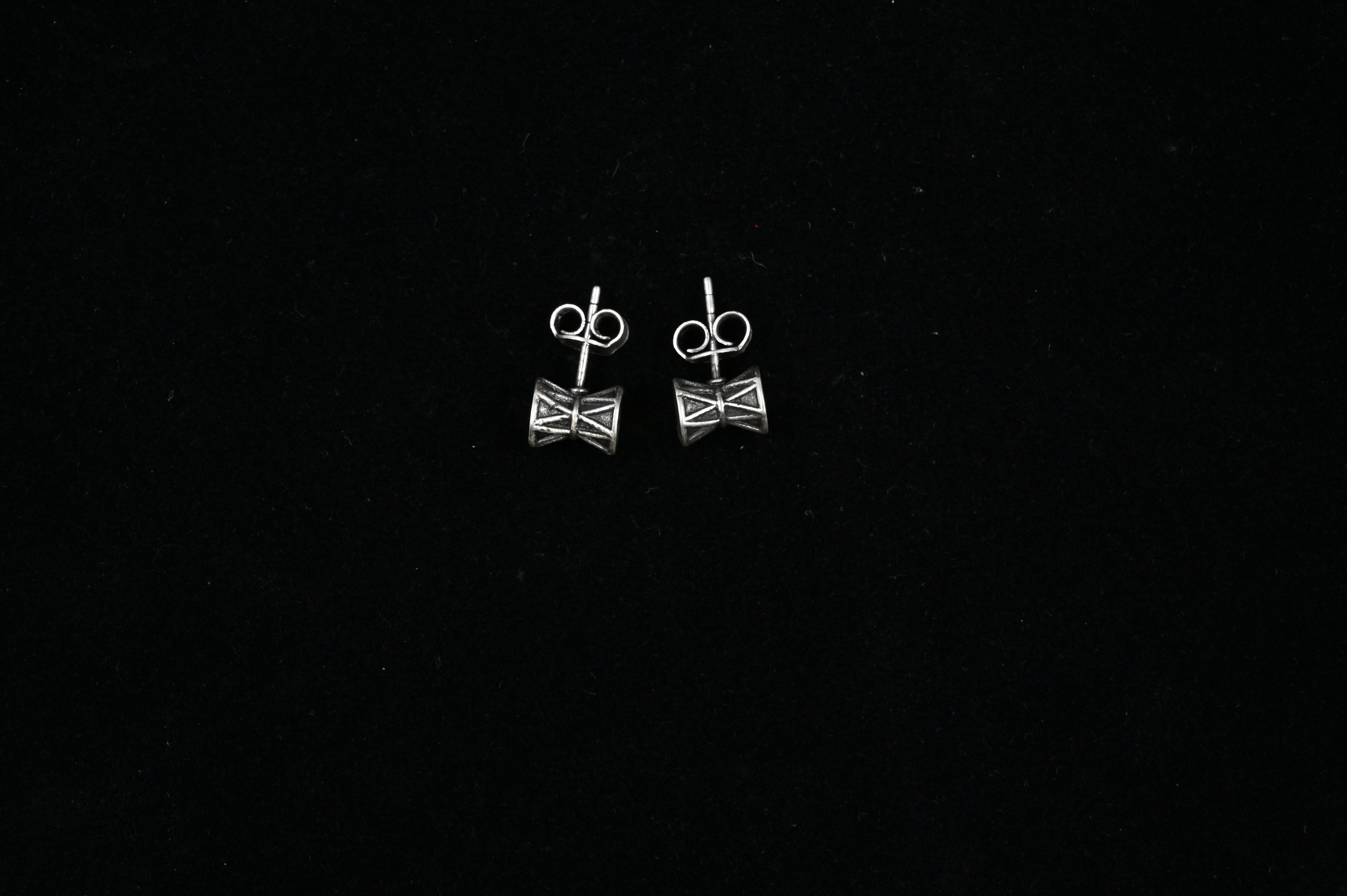 Pure Sterling Silver 925 Shiva Damroo (Damru) Earring Studs for Men & Women/Girls