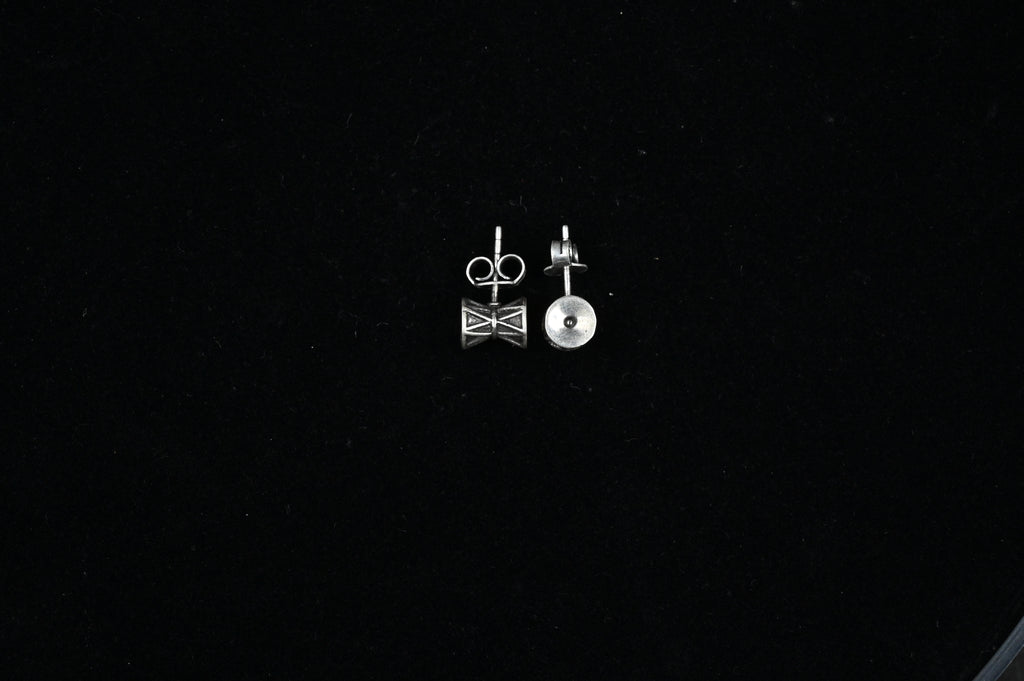 Pure Sterling Silver 925 Shiva Damroo (Damru) Earring Studs for Men & Women/Girls