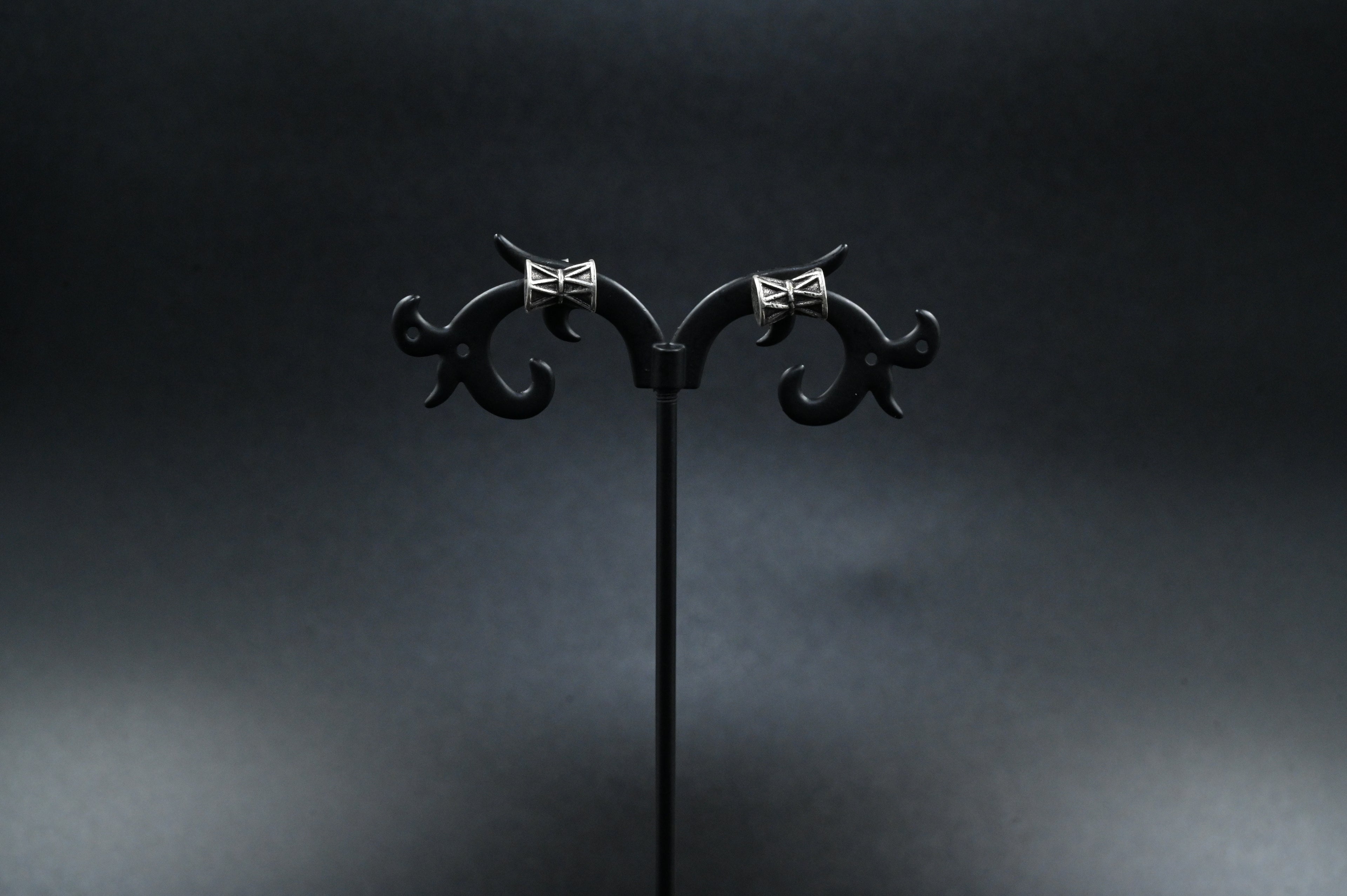 Pure Sterling Silver 925 Shiva Damroo (Damru) Earring Studs for Men & Women/Girls