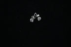 925 Silver Solitaire Stud Earrings | 92.5 Sterling Silver & Round Brilliant Cubic Zirconia Tops for Men / Women/Girls
