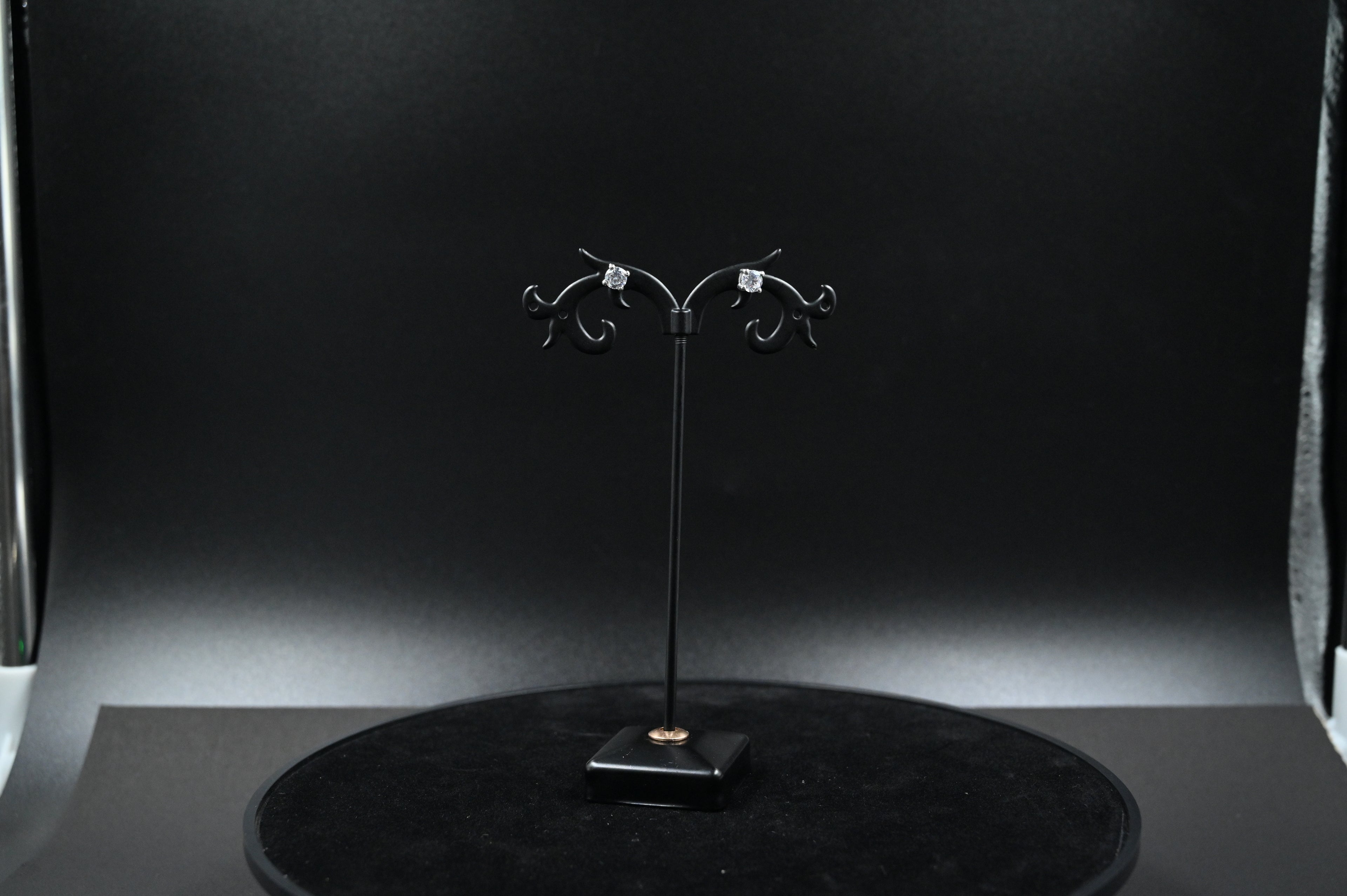 925 Silver Solitaire Stud Earrings | 92.5 Sterling Silver & Round Brilliant Cubic Zirconia Tops for Men / Women/Girls