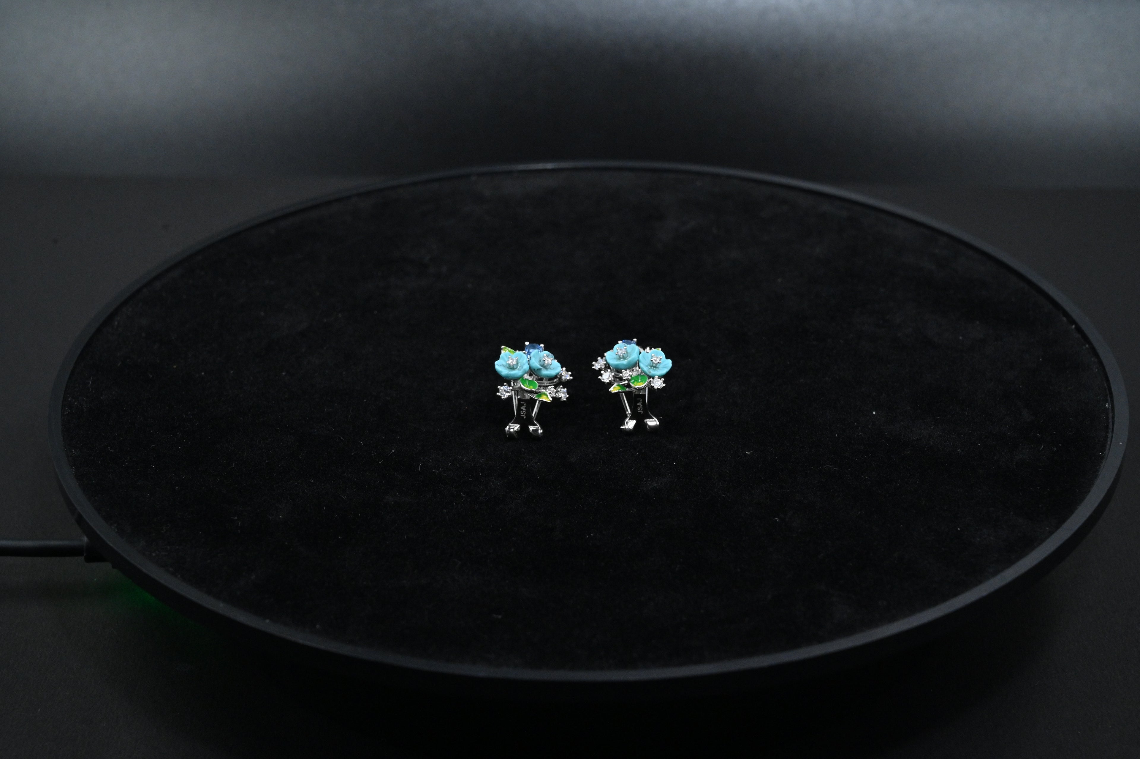 925 Sterling Silver flower Pendant Earring handcrafted Jewellery Set | Rhodium Plated, Swiss Zirconia | Gift for Women & Girls