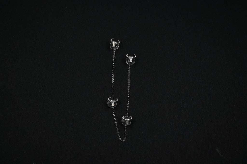 925 Silver Bull Kurta Buttons  for men – Strength in Style