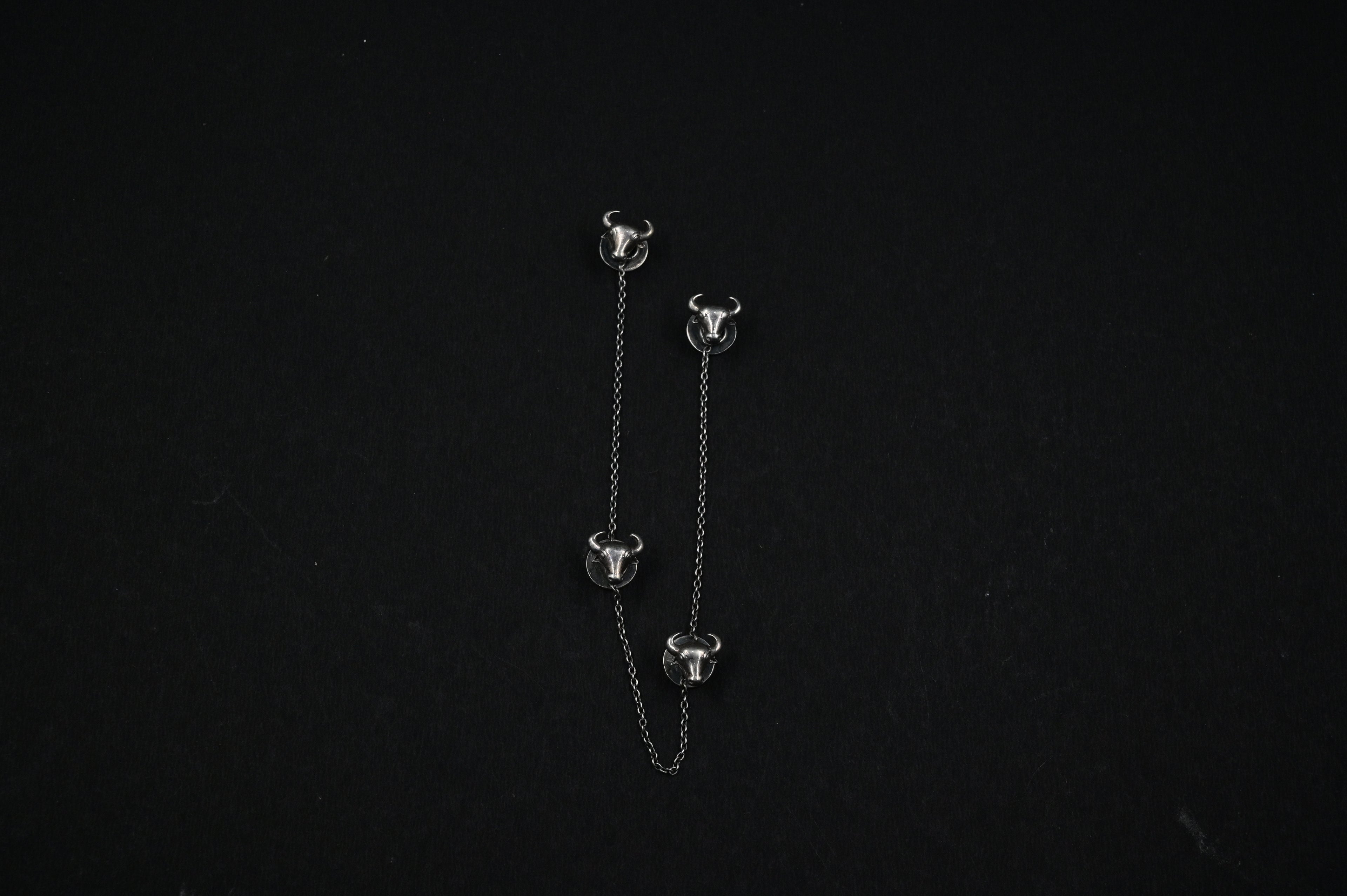 925 Silver Bull Kurta Buttons  for men – Strength in Style