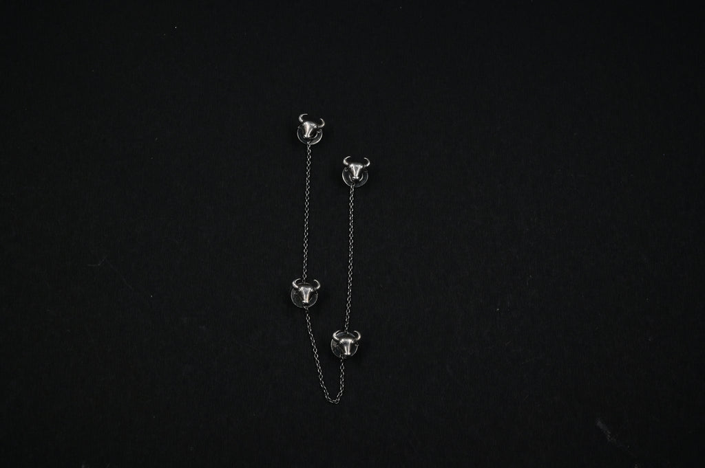 925 Silver Bull Kurta Buttons  for men – Strength in Style