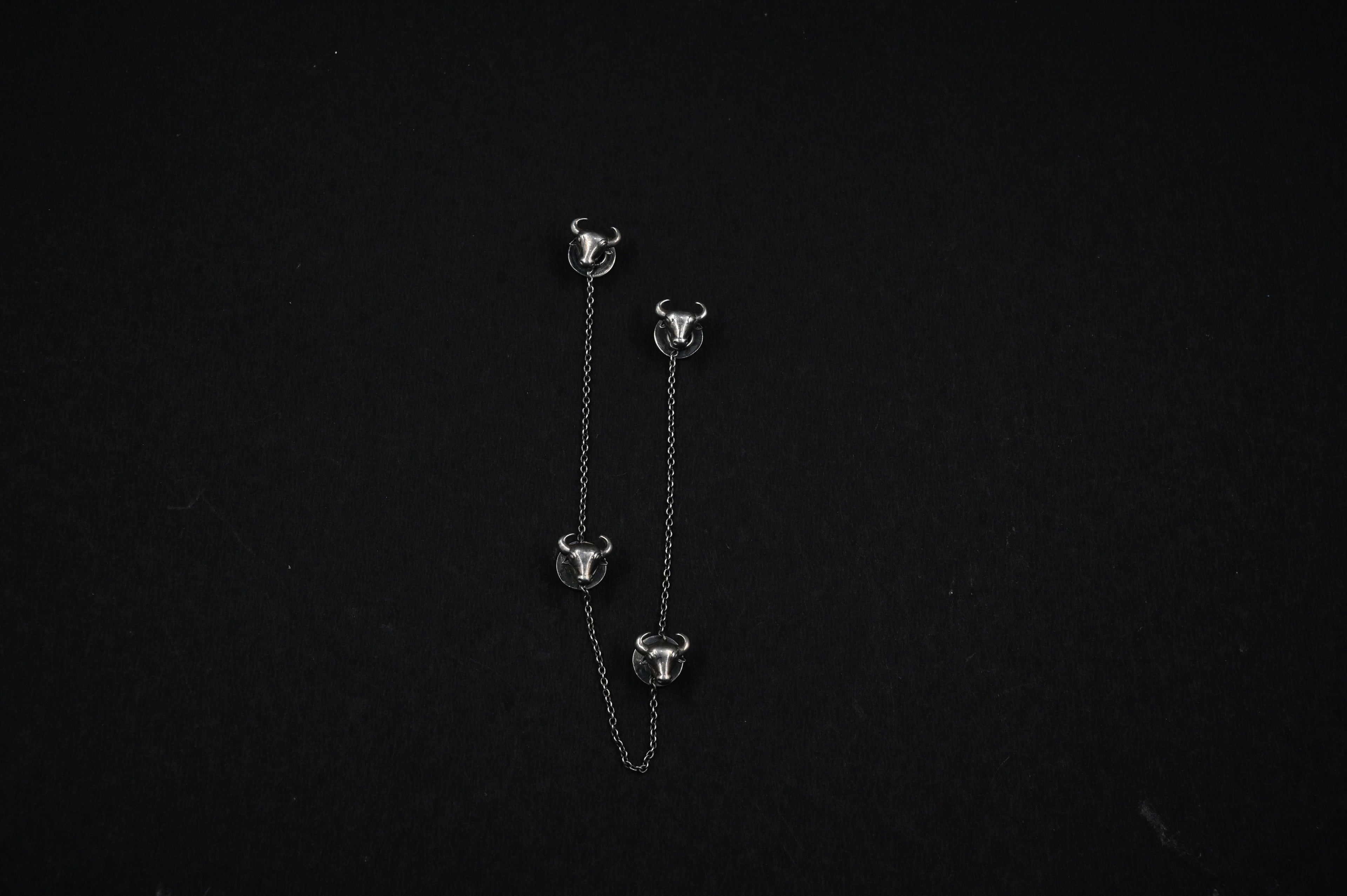 925 Silver Bull Kurta Buttons  for men – Strength in Style