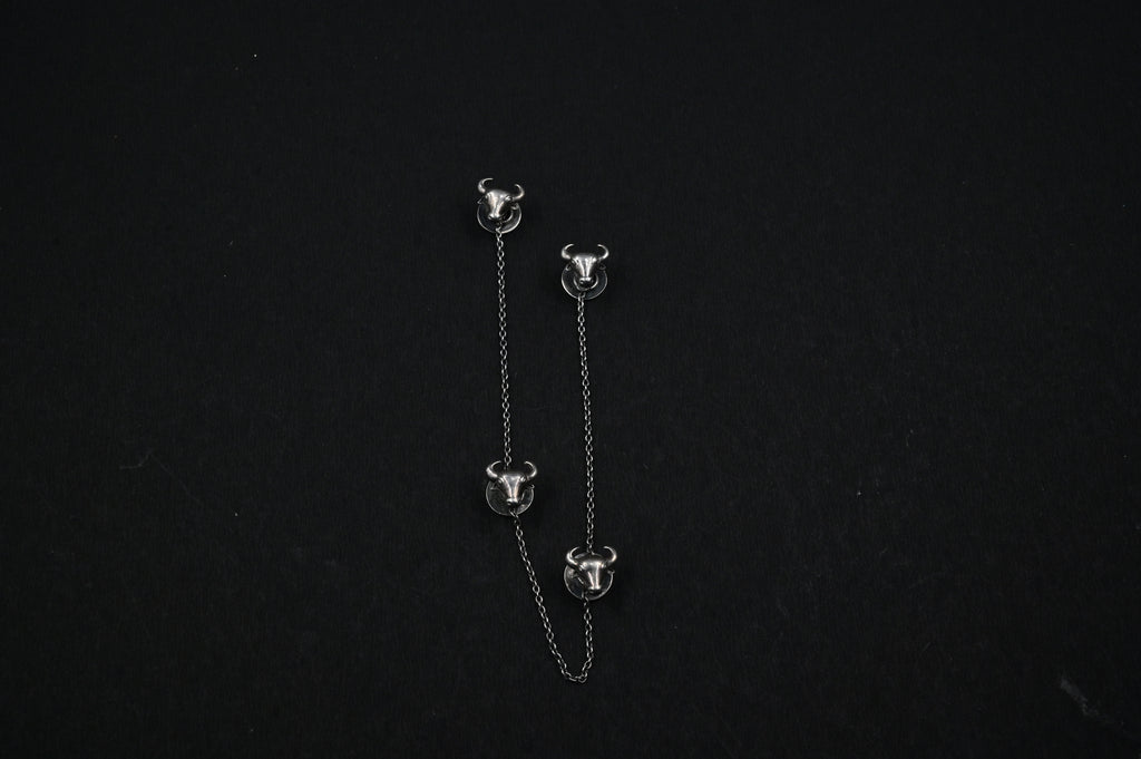 925 Silver Bull Kurta Buttons  for men – Strength in Style