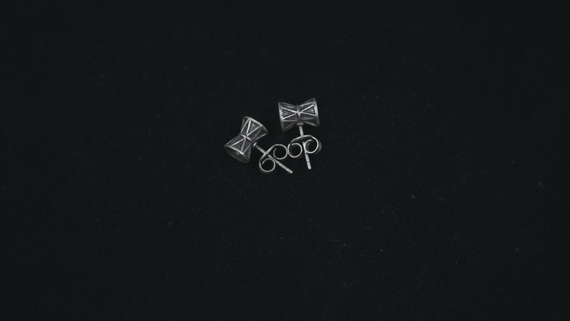 Pure Sterling Silver 925 Shiva Damroo (Damru) Earring Studs for Men & Women/Girls